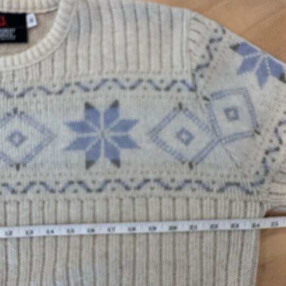 Vintage Robert Bruce Sweater Mens XL Tall Snowflake Fair Isle Festive Grandpa - Picture 9 of 11